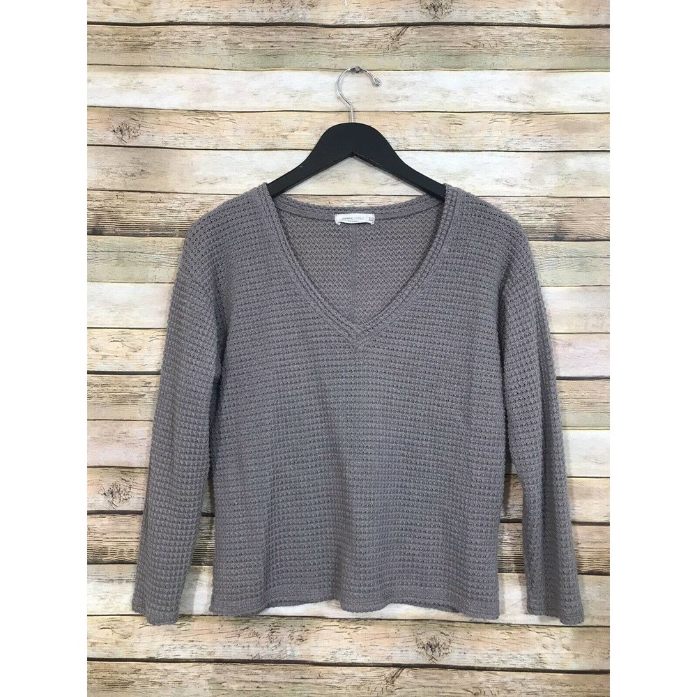Sweet Lilac Waffle V Neck Top Size XS